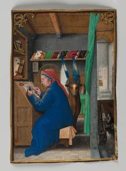 St. Lucas schrijft in kroon, 1521